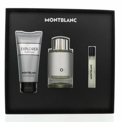 Mont Blanc Explorer Platinum 3 Piece Coffret 3.3oz, 1oz équivaut à 30ml Eau de Montblanc