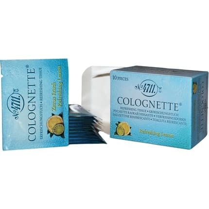 4711 Lemon tte Refreshing Tissue Box Of 10 Eau de Cologne Unisexe