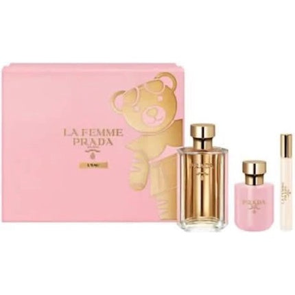 ada La Femme Leau 3 Piece Eau de Toilette and Body Lotion Set - 100ML Prada