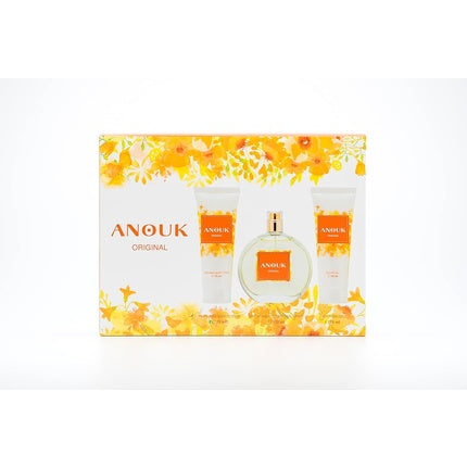 ANOUK Original Perfume 100ml + Shower Gel 75ml + Body Lotion 75ml Gift Set for Women Anouk Floral Fruity Fresh Elegant Long-lasting Maison des fragrances