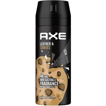 AXE Body Spray Leather & Cookies Deodorant without Aluminum Fights Odor-Creating Bacteria and Unpleasant Odors 150ml Axe/Lynx