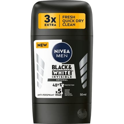Nivea Black & White Original Antiperspirant Stick Déodorant (Déo) Mixte 50ml