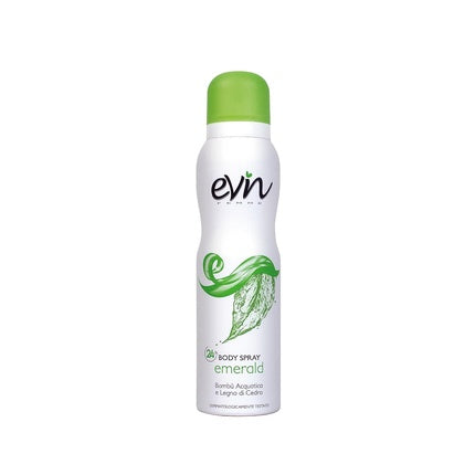 Evin Femme Deodorant for Women Spray Emerald Aquatic Bamboo and Cedarwood 24h Active Formula Dermatologically Tested 150ml Evin