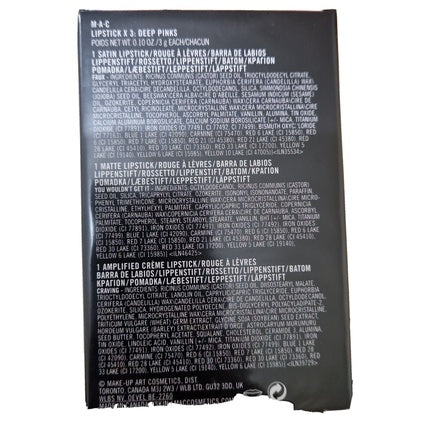 MAC Deep Pinks Set Lipsticks x3 Full Size