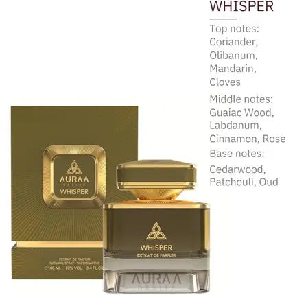Whisper Extrait De Perfume 100ml by Auraa Desire Bold Sweet Woody Fragrance for Men Cedarwood Patchouli Oud Scents Long Lasting Eau de Parfum Auraa Desire
