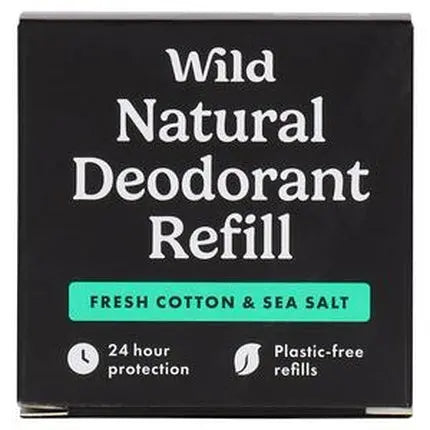 Wild Fresh Cotton Sea Salt Natural Deodorant Refill By Wild - 40g Wild