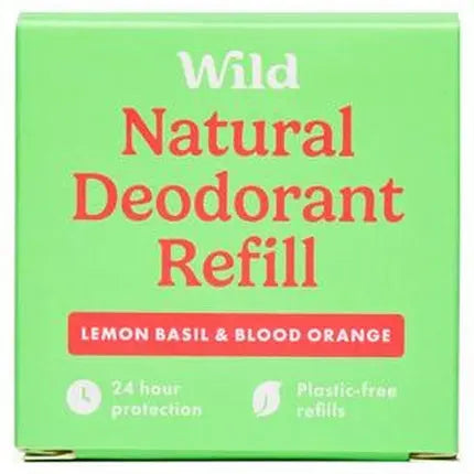 Wild Wild Natural Deodorant Refill Lemon Basil Blood Orange 40g Wild Wild