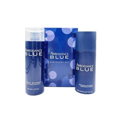 Arrogance Blue Gift Set - Shower Shampoo and Deodorant Fragrance (Fragrance) Homme 200ml