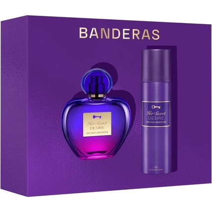 Banderas Parfum  Her Secret Desire Coffret pour femme  Floral and Fruity Fragrance Vanilla and Floral Notes Ideal for Day Wear Banderas