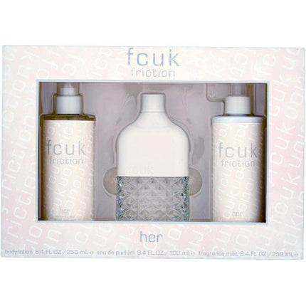 FCUK Friction Eau De Toilette Spray Gift Set for Women Fcuk