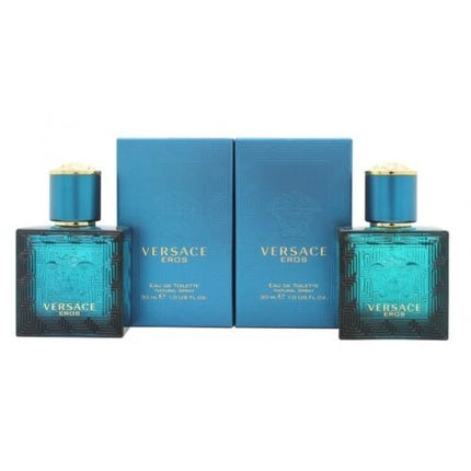 Versace Eros Gift Set 100ml EDP 75ml S/G 75ml A/S Balm 10ml EDP - New Versace