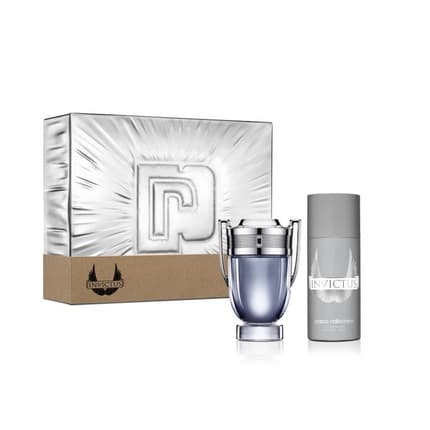 Paco Rabanne Invictus and Deodorant Set Eau de Toilette 100ml Unisexe