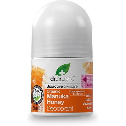 Dr Organic Manuka Deodorant Natural Vegetarian Cruelty Free Paraben & SLS Free Aluminium Free 50ml Manuka Honey Dr Organic