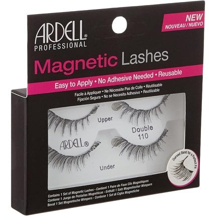 ARDELL Magnetic Double 110 Real Hair Magnetic Lashes with Magnetic Applicator - Vegan, Flexible, and Reusable