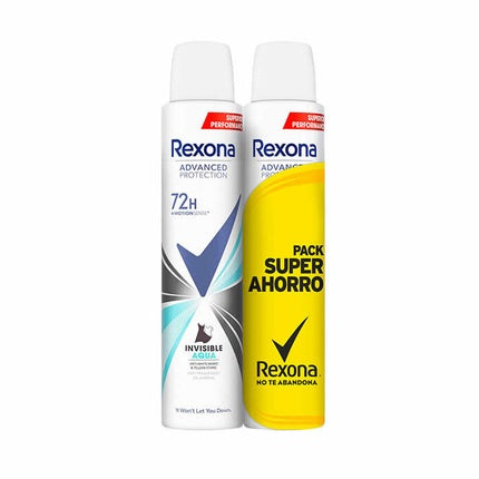 Rexona Advanced Invisible Aqua 72h Deodorant Spray 2x200ml by Rexona Rexona