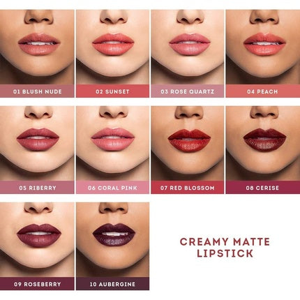 Nude By Nature Creamy Matte Lipstick 03 Rose Quartz