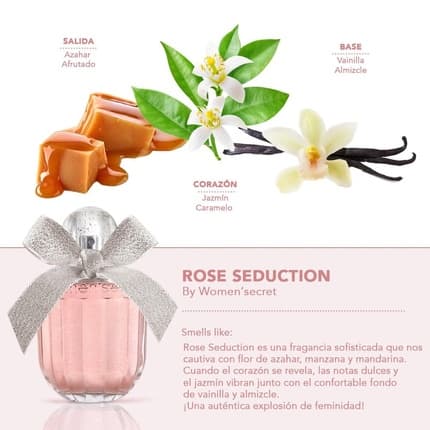 Women'secret Rose Seduction Perfume Floral Eau de Parfum (EDP) Femme 100ml