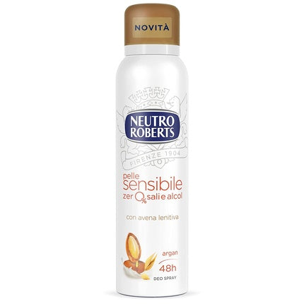 Neutro Roberts Deodorant Spray for Sensitive Skin with Soothing Oat and Argan 150ml Bottle Neutro Roberts