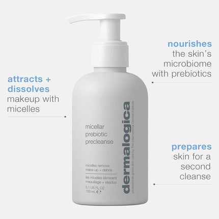 Dermalogica Micellar Prebiotic PreCleanse 5.1 oz Makeup Remover Face Wash
