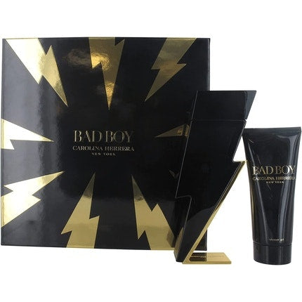 Carolina Herrera Bad Boy 2 Piece Gift Set: Eau De Toilette 100ml - Shower Gel 100ml Carolina Herrera