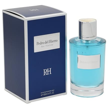 Pedro del Hierro PDH Fresh Water Fragrance Man Toilet Water 3.4oz 100ml Spray Blue Silver Bottle - Made in Spain by Tailored Ph003