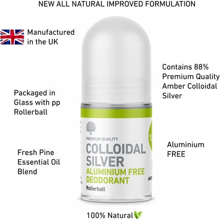 Nature's Greatest Secret All Natural Colloidal Silver Deodorant Pine Eucalyptus & Peppermint 50ml Natures Greatest Secret