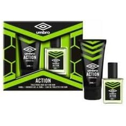 Umbro Action 2 Piece Gift Set Action Shower Gel 60ml and Action Eau De Toilette Spray 20ml 80ml