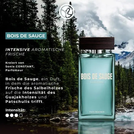 Yves Rocher Bois de Sauge Eau de Toilette Intense Aromatic Freshness for Men 100ml Yves Rocher