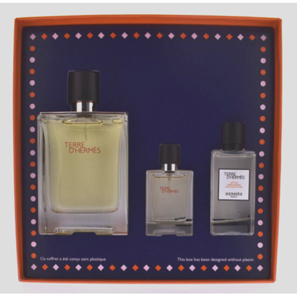 Hermes Terre d'Hermes Coffret Eau De Toilette Spray 100ml +12.5ml and After Shave Lotion 40ml Hermès