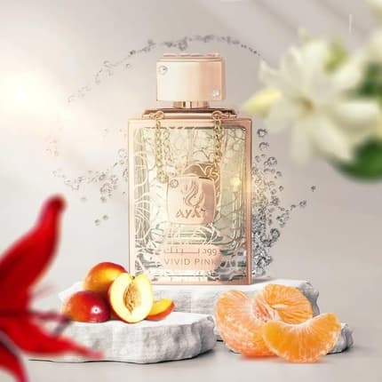 Ayat Perfumes VIVID PINK Diamond Series Luxury ’s - Fruity Peach, Tangerine, Floral Jasmine, Red Lily, Vanilla & Sweet Spices Eau de Parfum (EDP) Femme 100ml