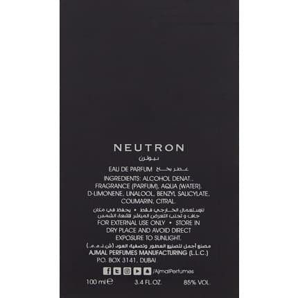 Ajmal Neutron Eau de Parfum (EDP) Mixte