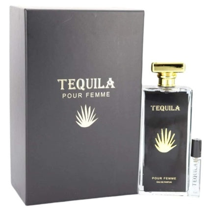 Tequila Pour Femme Noir for Women 2 Piece Gift Set Eau de Parfum Spray 3.3oz and Vial Spray 0.17oz