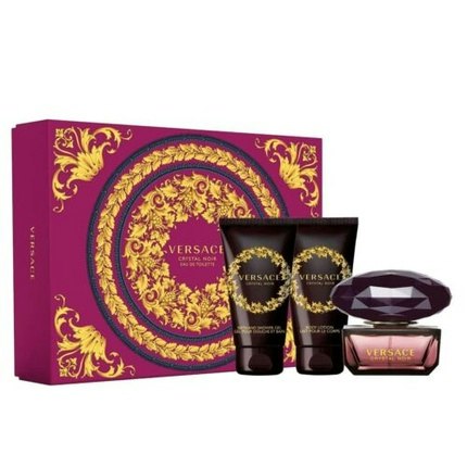 Versace  Crystal Noir Set 50ml Eau de toilette  Spray 50ml Lotion 50ml Shower Gel Versace