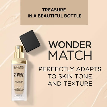Eveline Wonder Match Luxury Foundation Adjusting 30 Cool Beige 30ml