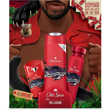 Old Spice Night Panther Dark Chocolate and Vanilla Deodorant Stick Spray and Shower Gel 50ml 150ml 250ml Old Spice