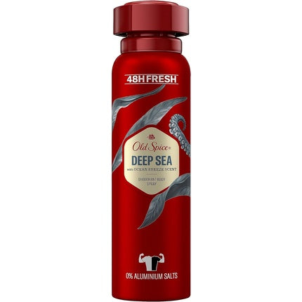 Old Spice Deep Sea Deodorant Body Spray for Men 150ml 48H Fresh 0% Aluminium Salts Anti-White Marks and Yellow Stains Old Spice