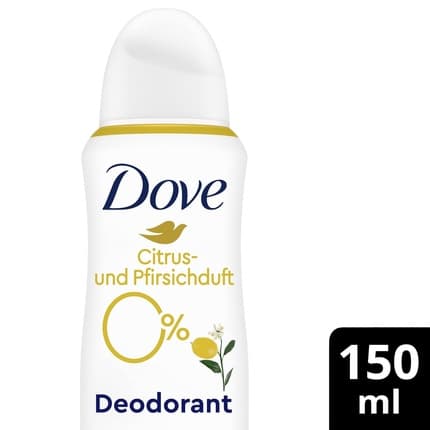 Dove Deodorant Citrus and Peach Scent Deodorant with Nourishing Zinc Complex and 0% Aluminum Salts Déodorant (Déo) Mixte 150ml