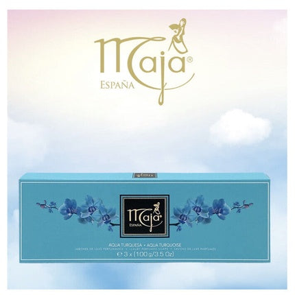 Maja Aqua Turquoise Perfumed Soap Bars 3.5 oz - Pack of 3 Maison des fragrances