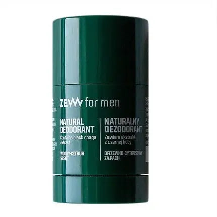 Zew For Men Natural Deodorant Stick With Black Chanterelle 30g Zew For Men