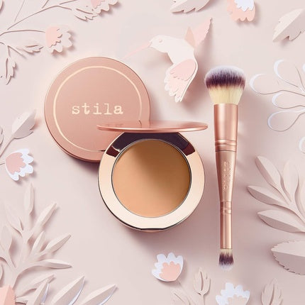 Stila Double Ended Complexion Brush 100% Synthetic Fibres Beige
