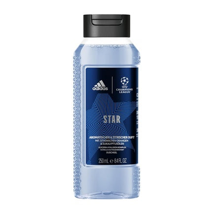 Adidas UEFA Star Edition Men's Shower Gel Vegan Formula 250ml adidas