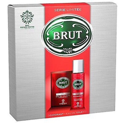 Brut Total Attraction Gift Set Eau De Toilette and Deodorant for Men Brut