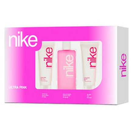 Nike Woman Ultra Pink Eau De Toilette 100ml Vaporizer 75ml Bath Gel 75ml Scented Body Lotion