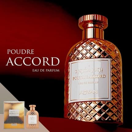 Ajmal Poudre Accord - A Symphony of Neroli, Pink Pepper, and Litchi with a Heart of Orange Blossom and Jasmine - Luxury Arab Fragrance Eau de Parfum (EDP) Femme 100ml