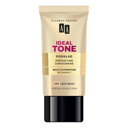 Aa Ideal Tone Foundation Face Makeup 103 Light Beige 30ml - Maison des fragrances
