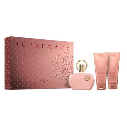 Afnan Supremacy Pink Set With Shower Gel And Body Lotion Coffret (Coffret) Mixte 100ml - Maison des fragrances