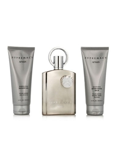 Afnan Supremacy Silver EDP 100 ml + ASB 100 ml + SG 100 ml (homme)