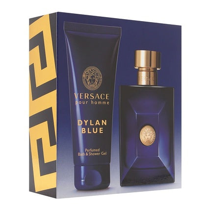 Versace Dylan Blue 2 Piece Gift Set for Men 3.4 Eau Di Toilette Spray 3.4 Eau Di Perfume Spray Bath & Shower Gel Versace