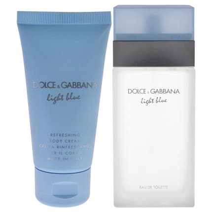 Dolce &amp; Gabbana Dolce &amp; Gabbana Light Blue 2 Pc Gift Set Body Cream Fresh 5.0 Ounce Eau de Toilette 3.3oz for women