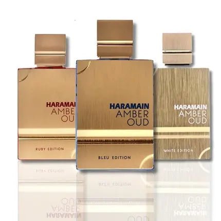 Al Haramain Amber Oud Ruby Edition, Bleu Edition & White Edition Eau de parfum 60ml - Maison des fragrances
